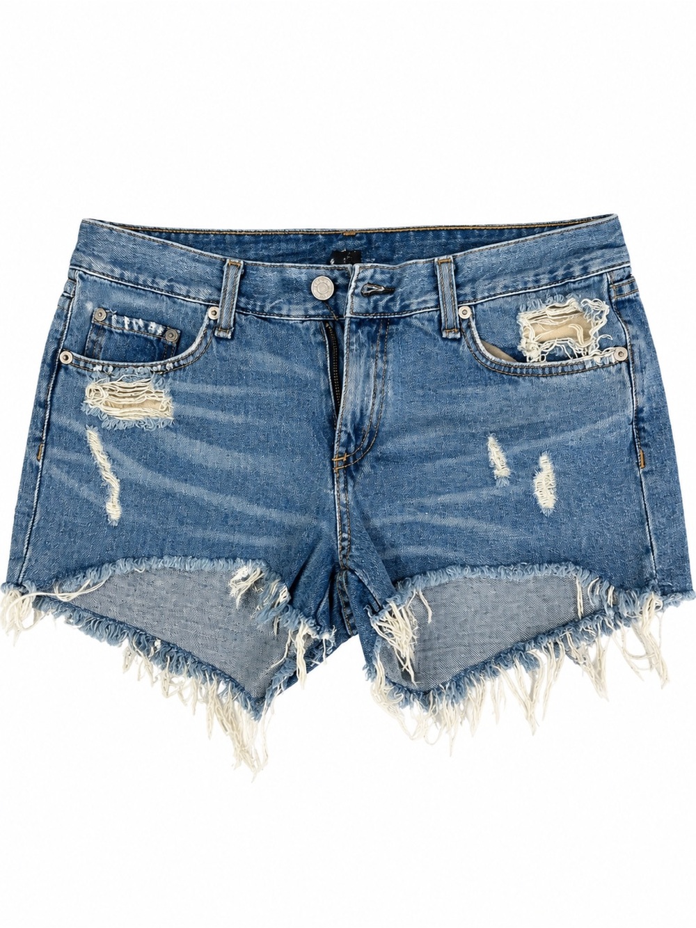 rag & bone Distressed Denim Cutoff Shorts Size 28 Made in USA